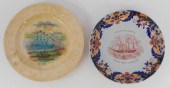 TWO 19TH CENTURY PORCELAIN TRA
