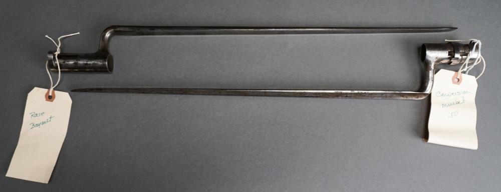 TWO 19TH CENTURY STEEL BAYONETS, L: