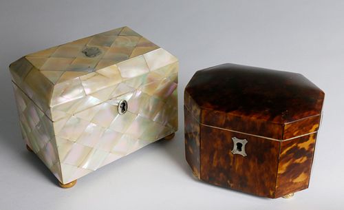 TWO 19TH CENTURY TEA CADDIESTwo