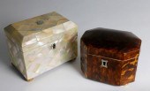 TWO 19TH CENTURY TEA CADDIESTw