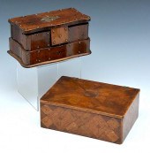TWO 19TH CENTURY WOODEN BOXEST