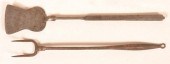 TWO 19TH CENTURY WROUGHT IRON
