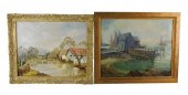 TWO 19TH/20TH C. FRAMED OILS,