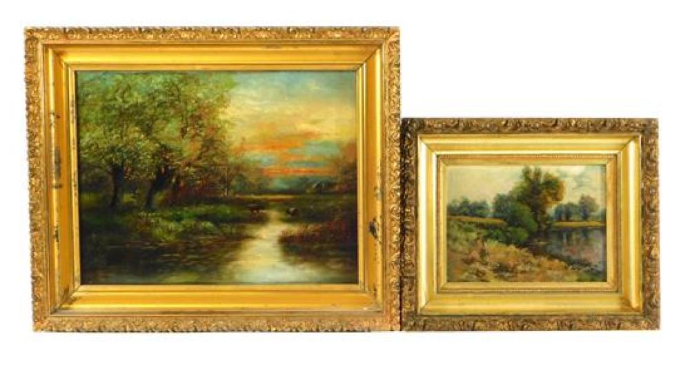 TWO 19TH/20TH C. OILS, INCLUDING: