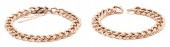 TWO (2) 9K ROSE GOLD BRACELETS