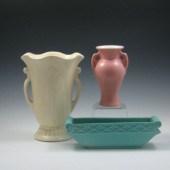 Two (2) Abingdon Vases and Win