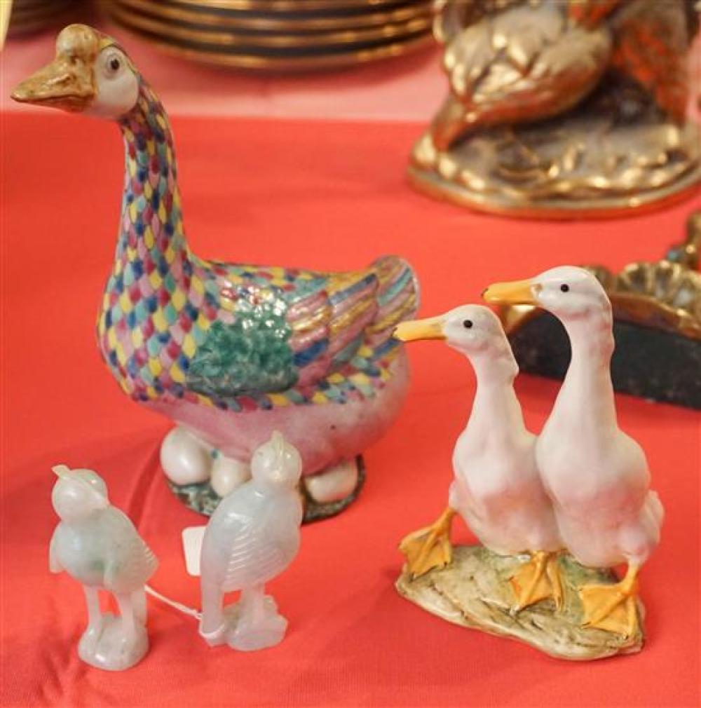 TWO (2) CERAMIC DUCK FIGURES AND