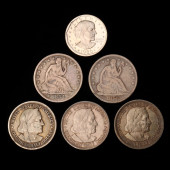 TWO (2) LIBERTY SEATED HALF DO