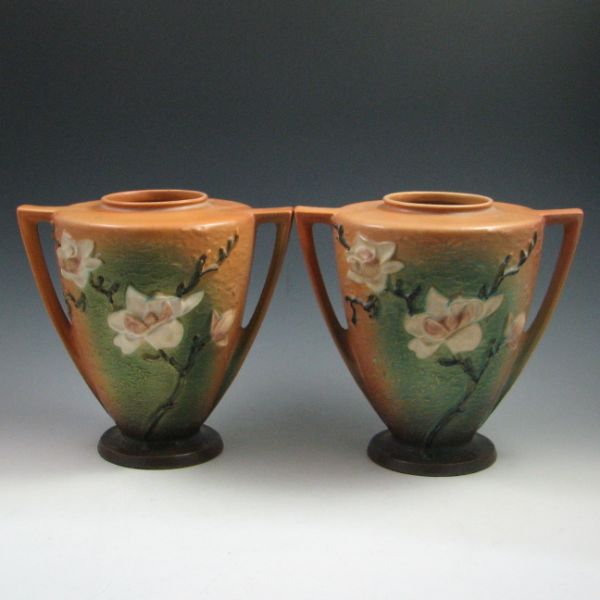 Two (2) Roseville Magnolia Vases