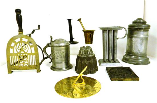Two 20 century pewter tankards: