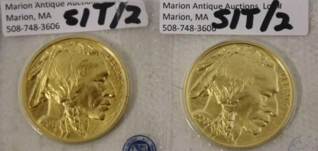 TWO 2006 $50 INDIAN 1 OZ. EACH GOLD