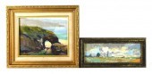 TWO 20TH C. FRAMED OILS ON BOA