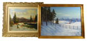 TWO 20TH C. OIL ON CANVAS TRAD