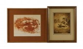 TWO 20TH C. PRINTS, INCLUDING: