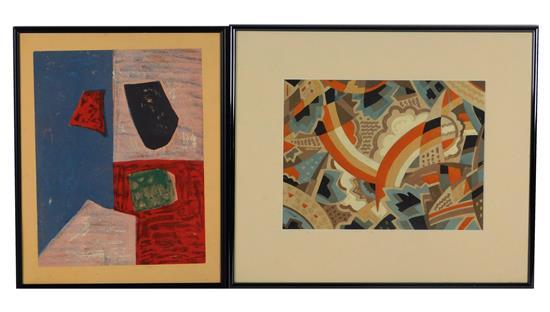 TWO 20TH C. WORKS ON PAPER: GOUACHE