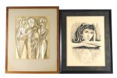 TWO 20TH C. WORKS ON PAPER: KU