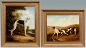 Two 20th century dog paintings