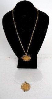 TWO 22K GOLD TWENTY-FRANC COIN