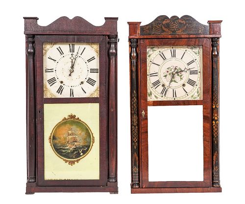 TWO 30-HOUR SHELF CLOCKSTwo 30-hour