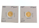 TWO $5 GOLD EAGLES UNCIRCULATE