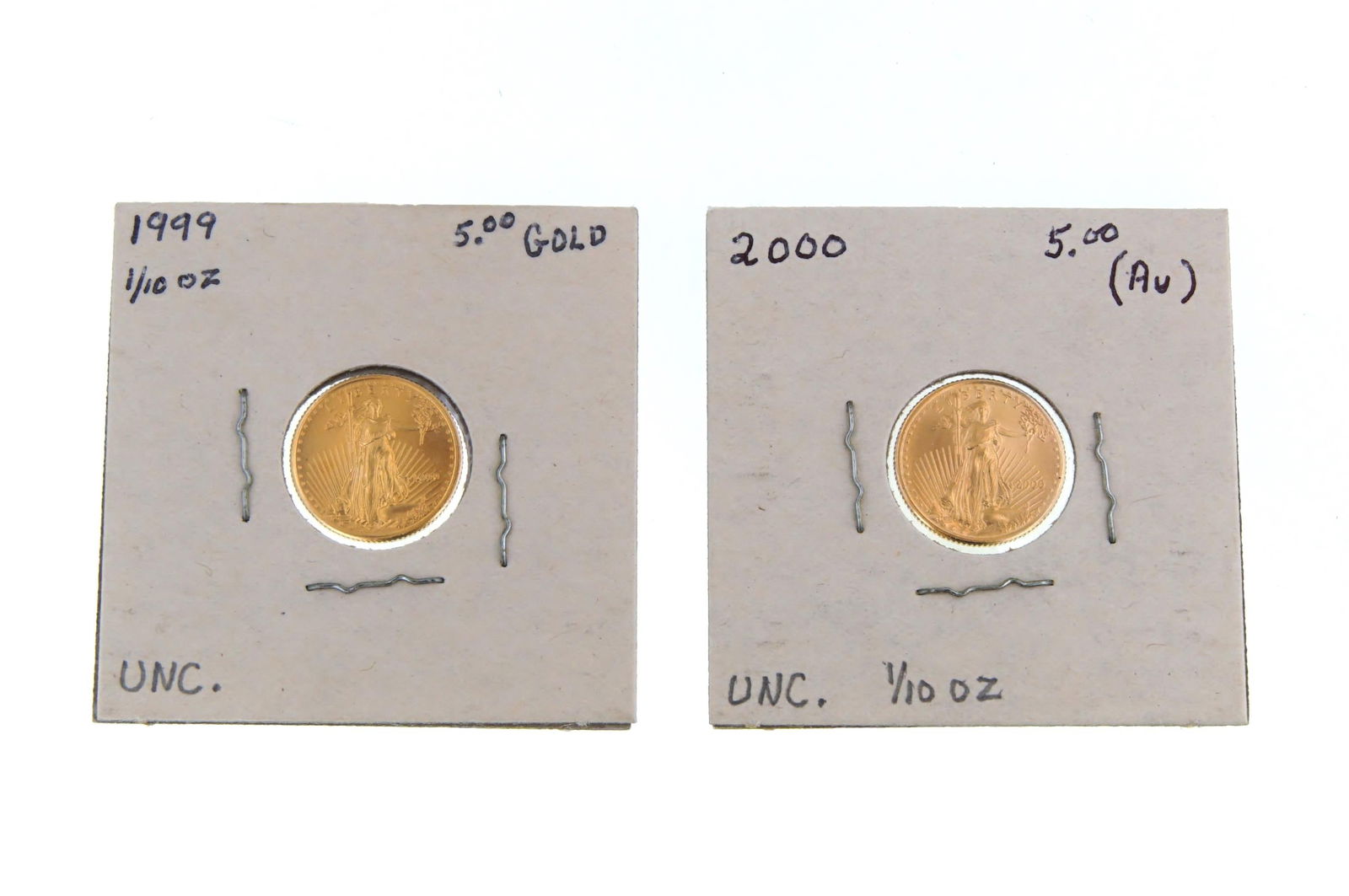 TWO $5 GOLD EAGLES UNCIRCULATED