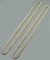 TWO 9-10.0MM CULTURED PEARL ST