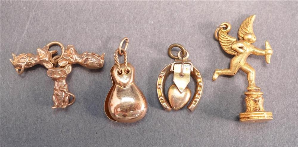 TWO 9-KARAT YELLOW-GOLD CHARMS (2.6