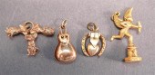 TWO 9-KARAT YELLOW-GOLD CHARMS