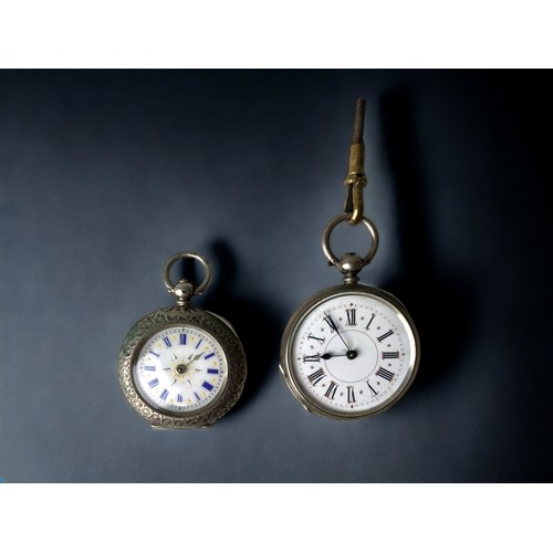Two 925 silver pocket watches