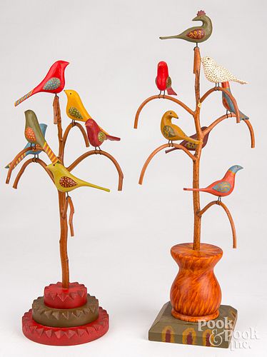 TWO A. KOHR CARVED AND PAINTED BIRD