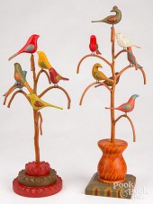 TWO A. KOHR CARVED AND PAINTED