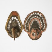 Two Abelam Yam Masks, Sepik Ri