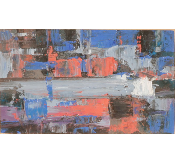 Two abstract scenes; 4 1/4" x 7