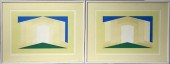TWO ABSTRACT SERIGRAPHS, "DUX