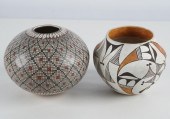 TWO ACOMA CERAMIC POTSone sign