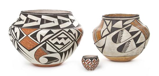 Two Acoma Pots Lucy M. Lewis one of