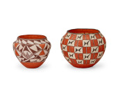TWO ACOMA PUEBLO POLYCHROME PO