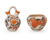 TWO ACOMA PUEBLO POLYCHROME PO