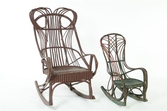 TWO ADIRONDACK ROCKERS. 