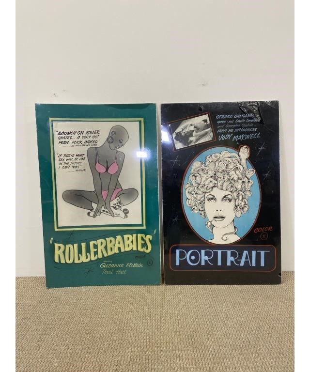 Two adult film movie posters, circa