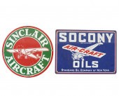 TWO ADVERTISING SIGNSComprisin