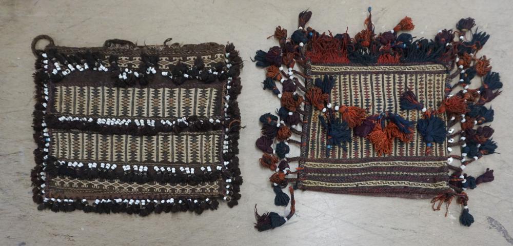TWO AFGHAN BAGS LARGER: 1 FT 9 IN X