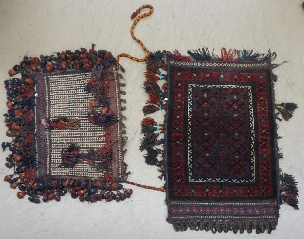 TWO AFGHAN BAGS LARGER: 3 FT 8 IN X