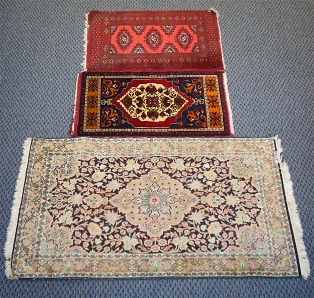 TWO AFGHAN RUGS AND A BOHKARA