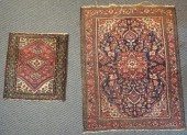 TWO AFGHAN RUGS LARGER: 4 FT 1