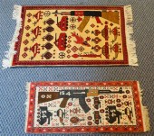 TWO AFGHANISTAN WAR RUGS, LARG