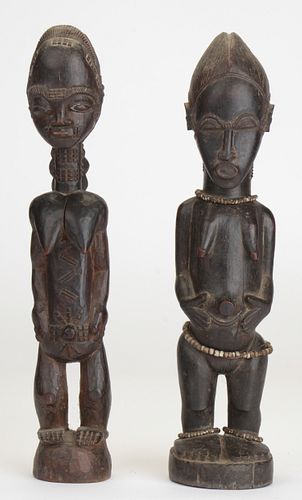 TWO AFRICAN BAULE FIGURESTwo