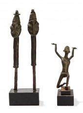 TWO AFRICAN BRONZESTwo African
