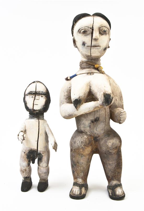 *Two African Carved and Painted
