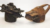 TWO AFRICAN CARVED WOOD 'FIRES